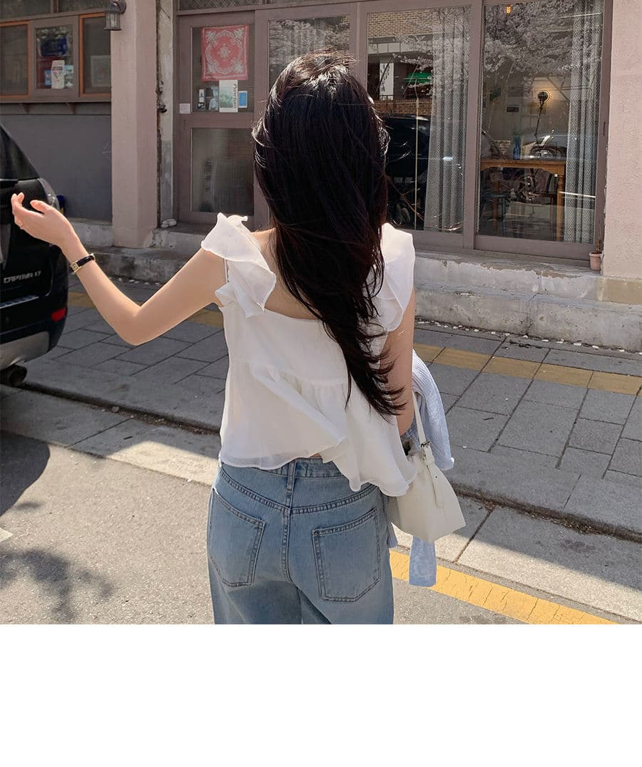 2026 년 Feifei 소매 쇼트 스타일 맨위 여성 여름 캐주얼 다용도 슬림해 보이는 V넥 품격 고급 센스 쉬폰 블라우스 상세 이미지 9
