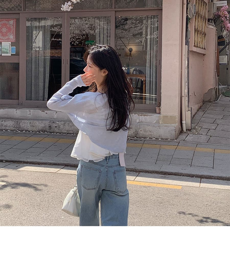 2026 년 Feifei 소매 쇼트 스타일 맨위 여성 여름 캐주얼 다용도 슬림해 보이는 V넥 품격 고급 센스 쉬폰 블라우스 상세 이미지 14