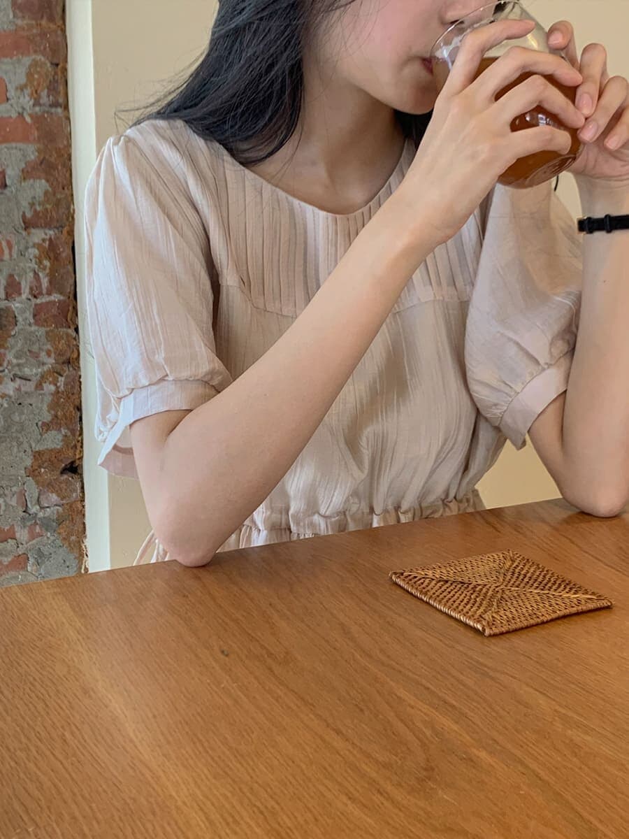 2026 여름 새로운 프랑스식 레트로 다용도 레이스업 플리츠 품격 부드러운 여성 드레스 상세 이미지 33