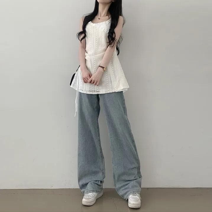 프랑스식 레이스 조각 슬립 작은 셔츠 여성 셔츠 한 부서 작은 대중 스택 착용 거즈 스커트 표지 치마 인사이드 가져 가라. 만나는 미니 스커트 트렌디 상세 이미지 9