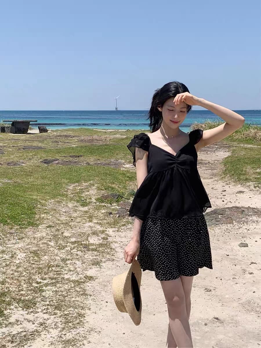 2026 년 Feifei 소매 쇼트 스타일 맨위 여성 여름 캐주얼 다용도 슬림해 보이는 V넥 품격 고급 센스 쉬폰 블라우스 상세 이미지 21