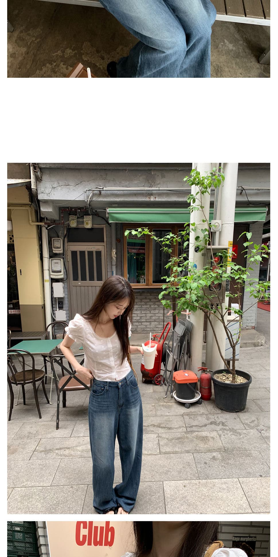 2026 여름 프랑스식 거품 소매 자수 꽃 쇄골 셔츠 상세 이미지 10
