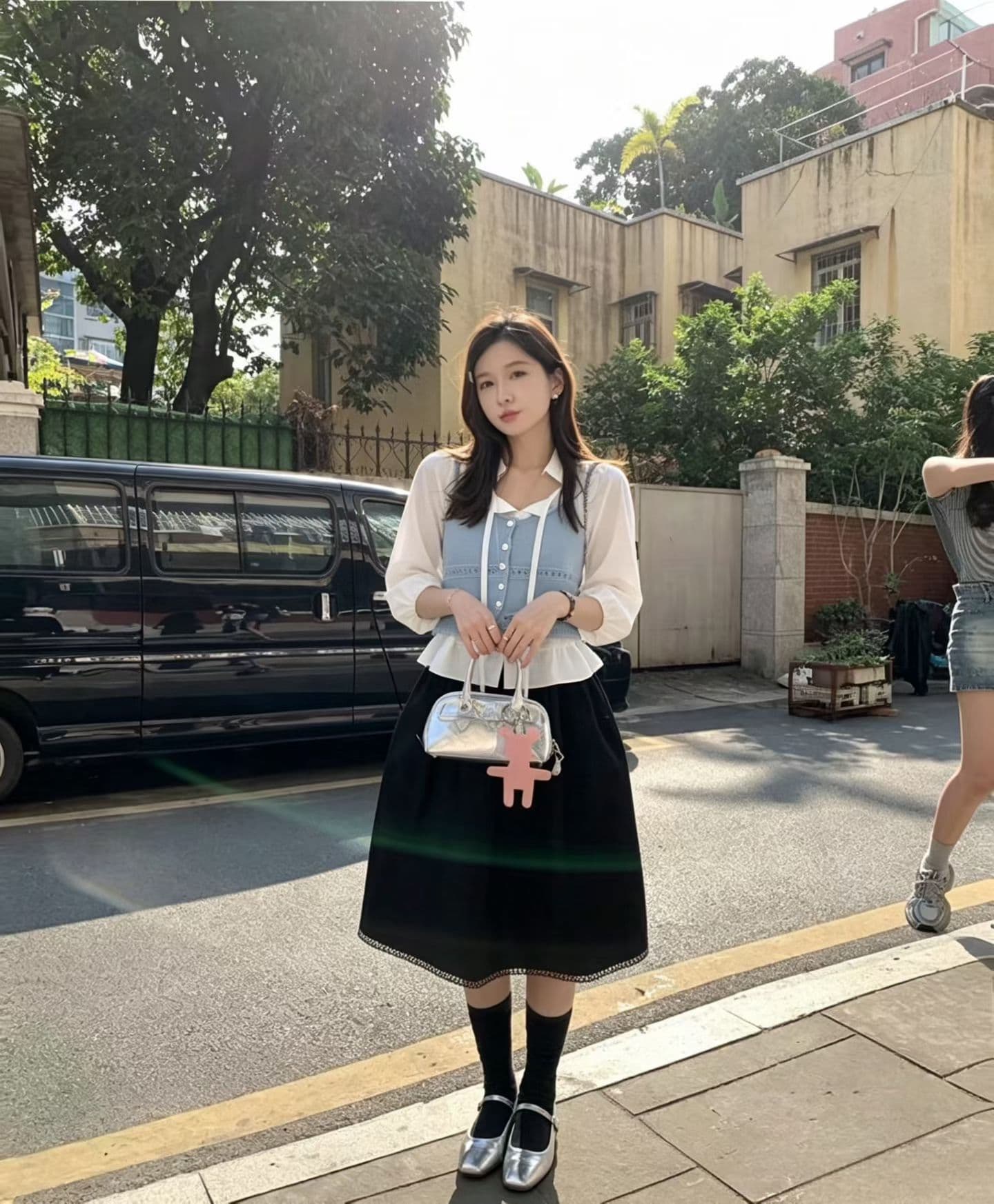 한 부서 연령 감소 얇은 스타일 니트 슬립 오픈 가디건 여성 짧은 이른 가을 스택 착용 홀로우 아웃 작은 베스트 조끼 맨위 상세 이미지 37