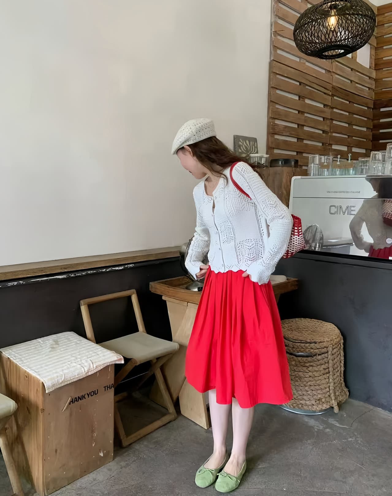 프랑스식 고유 한 자수 홀로우 아웃 라운드 넥 니트 오픈 가디건 여성 봄 여름 미니멀리즘 디자인 센스 얇은 스타일 긴팔 블라우스 맨위 상세 이미지 6