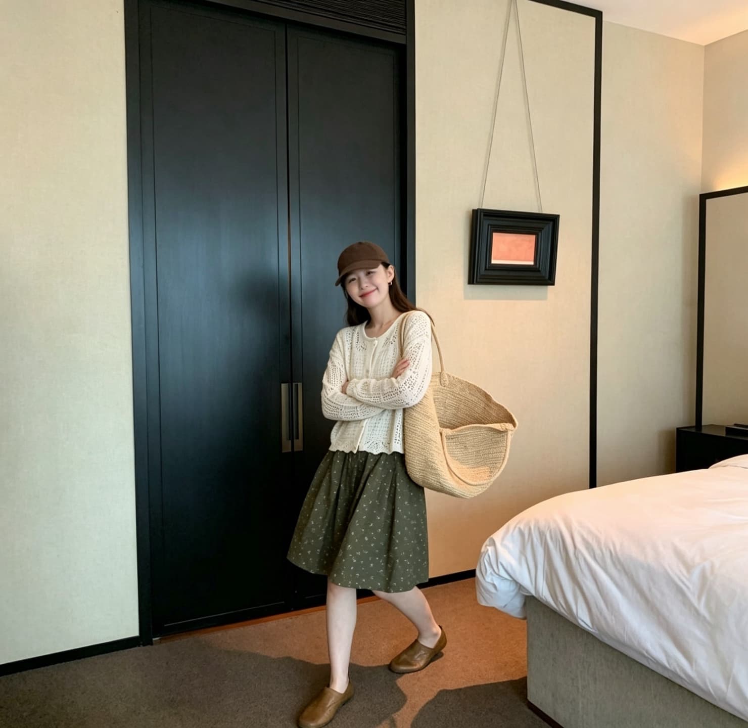 프랑스식 고유 한 자수 홀로우 아웃 라운드 넥 니트 오픈 가디건 여성 봄 여름 미니멀리즘 디자인 센스 얇은 스타일 긴팔 블라우스 맨위 상세 이미지 30