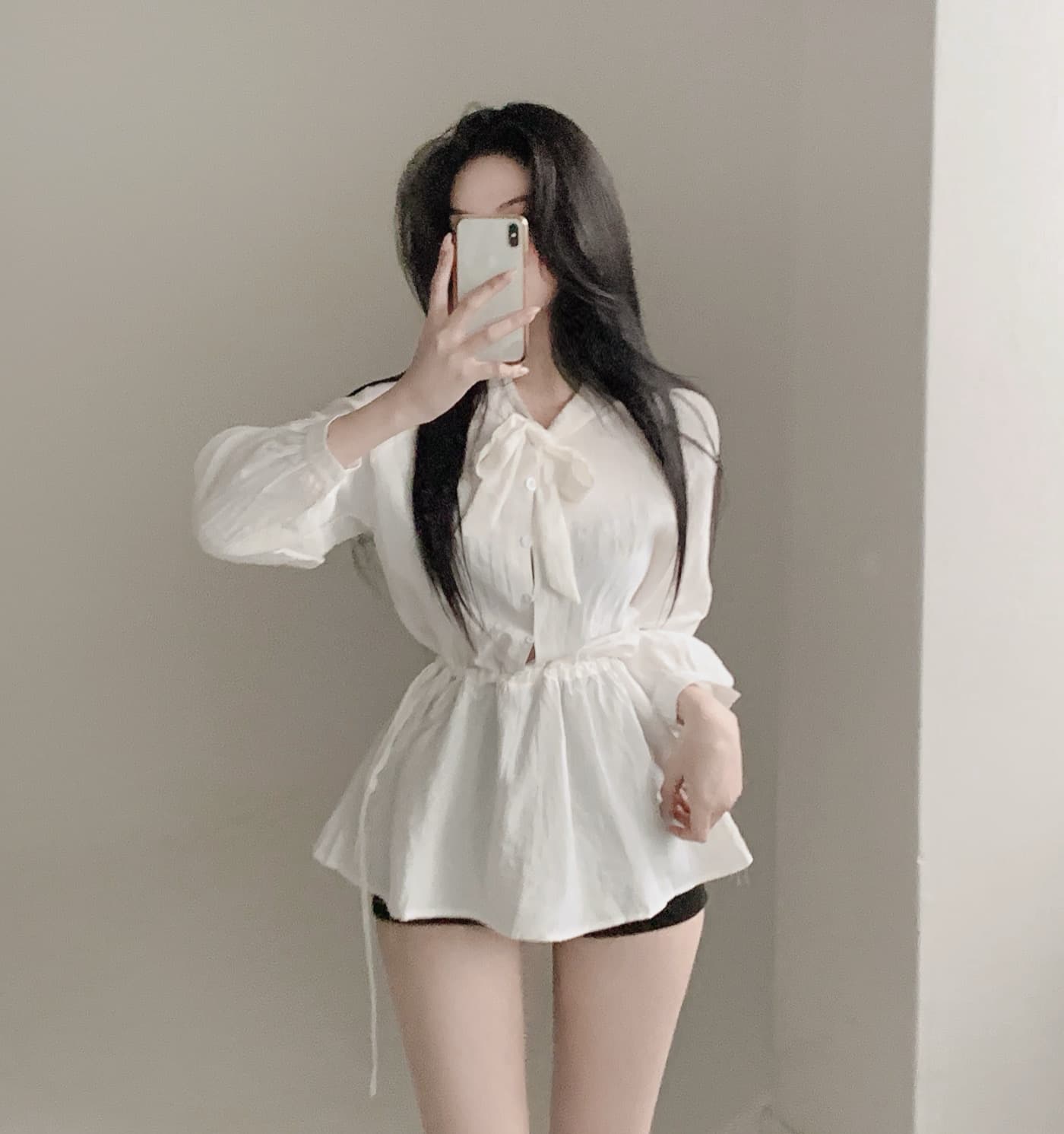 한국 chic 다용도 작은 대중 패션 루즈핏 슬림해 보이는 다용도 긴팔 드레스 2025 가을 신제품 맨위 상세 이미지 4