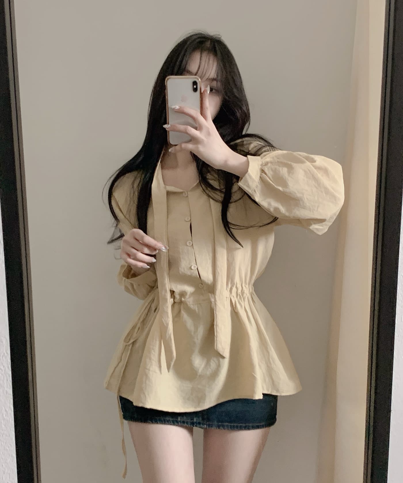 한국 chic 다용도 작은 대중 패션 루즈핏 슬림해 보이는 다용도 긴팔 드레스 2025 가을 신제품 맨위 상세 이미지 16