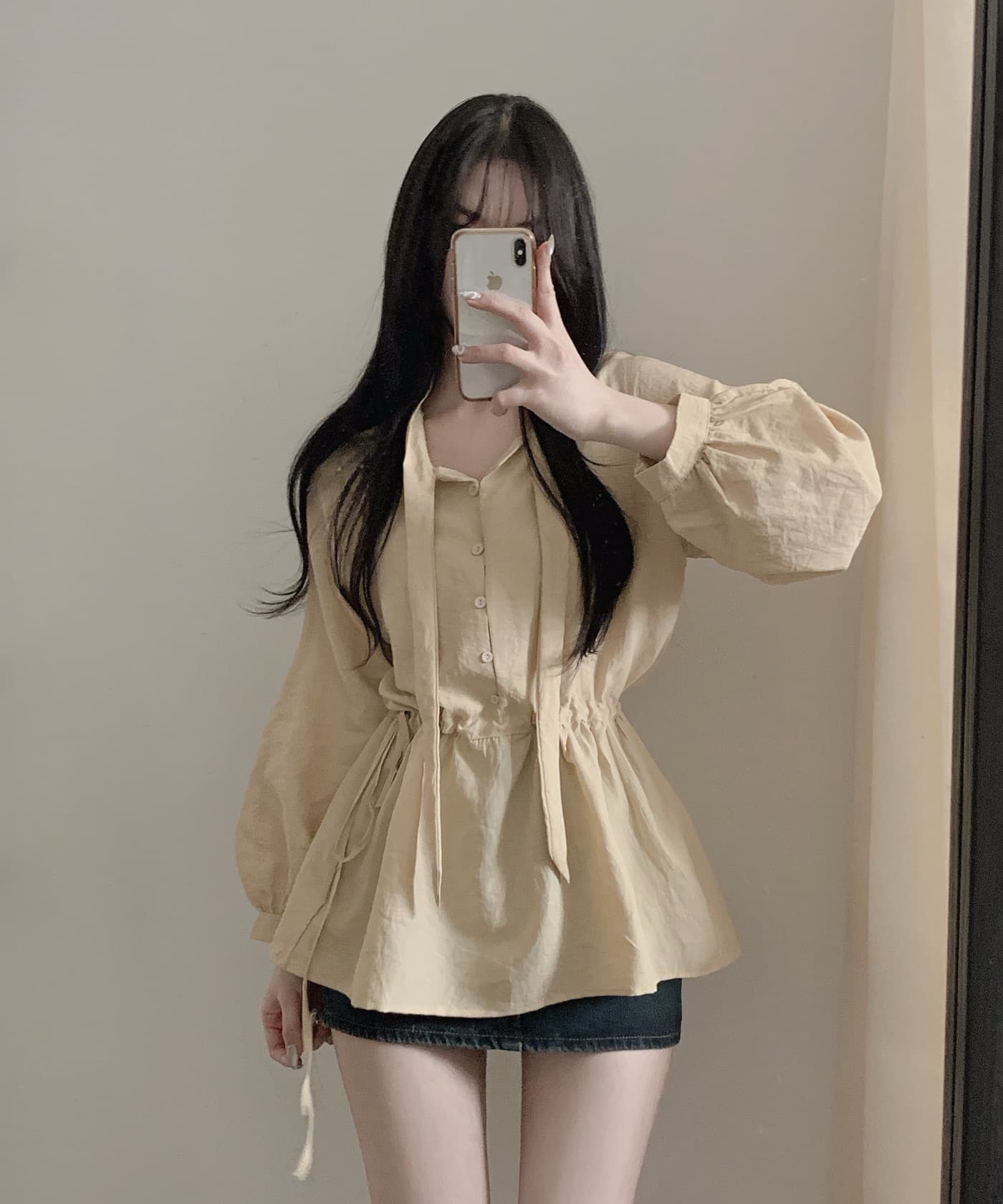 한국 chic 다용도 작은 대중 패션 루즈핏 슬림해 보이는 다용도 긴팔 드레스 2025 가을 신제품 맨위 상세 이미지 19