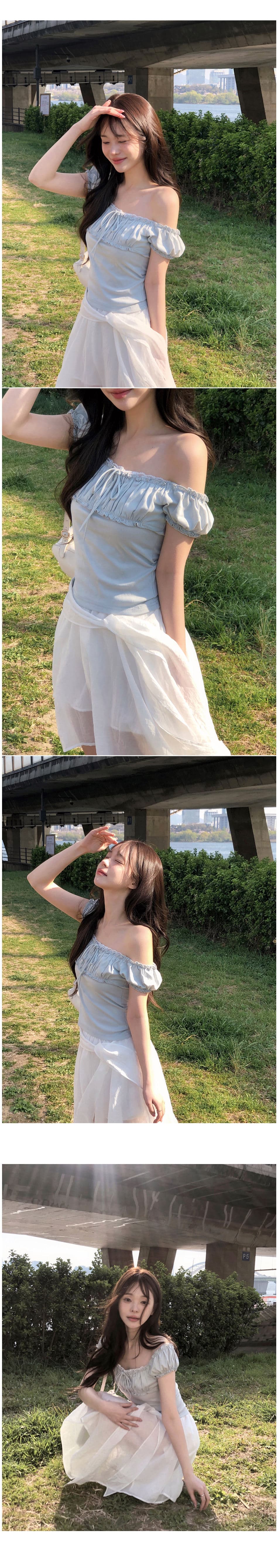 한 부서 거품 소매 레이스 레이스 반팔 티셔츠 여성 여름 몸매 가꾸기 슬림해 보이는 달콤함 품격 연령 감소 쇼트 스타일 맨위 상세 이미지 14