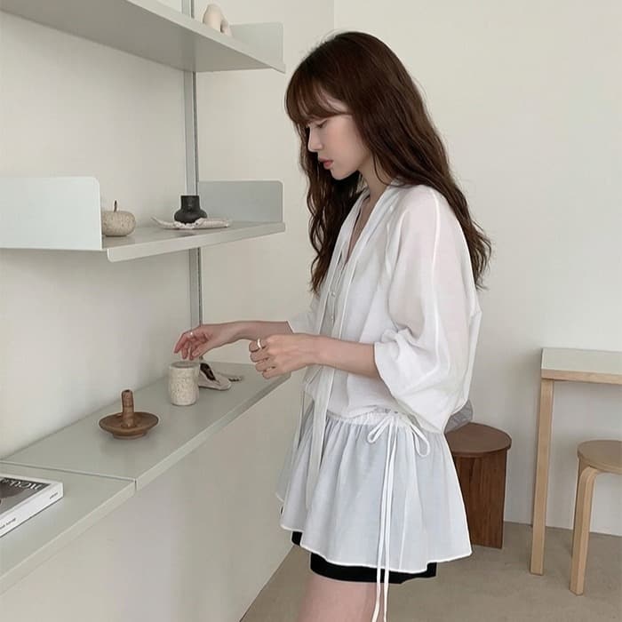 한국 chic 다용도 작은 대중 패션 루즈핏 슬림해 보이는 다용도 긴팔 드레스 2026 가을 신제품 맨위 이미지 2