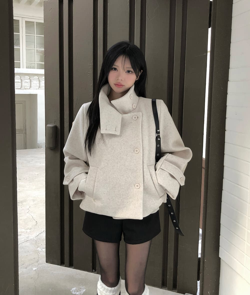 2026 한국 chic 겨울 새로운 스탠드 칼라 플러스 면 두꺼운 단추 보온 자켓 상세 이미지 2