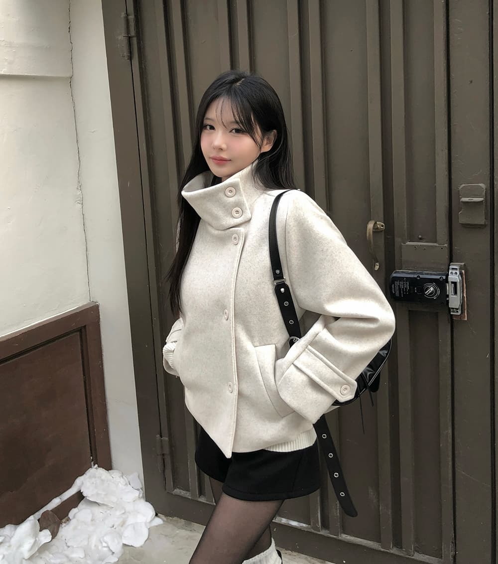 2026 한국 chic 겨울 새로운 스탠드 칼라 플러스 면 두꺼운 단추 보온 자켓 상세 이미지 5