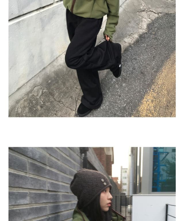 한국 동대문 배색 레트로 기능 중성 플리스 후드 지퍼 보온 후드티 상세 이미지 11
