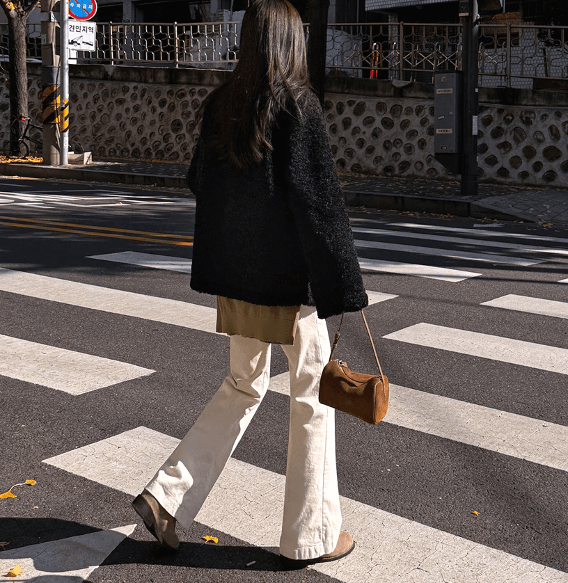 가을 겨울 새로운 2026 한국 여성 의류 패션 스탠드 칼라 싱글 줄 버튼 모방 양털 캐주얼 루즈핏 중간 길이 재킷 상세 이미지 41