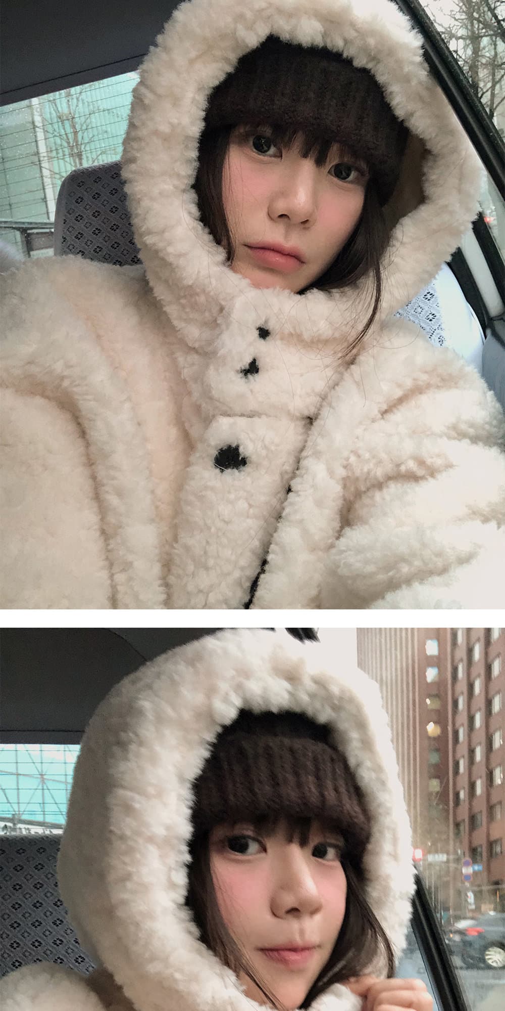 한국 chic 가을 겨울 프랑스식 한 부서 후드 귀여운 학원 스타일 연령 감소 쇼트 스타일 양털 보온 재킷 여성 의류 상세 이미지 23