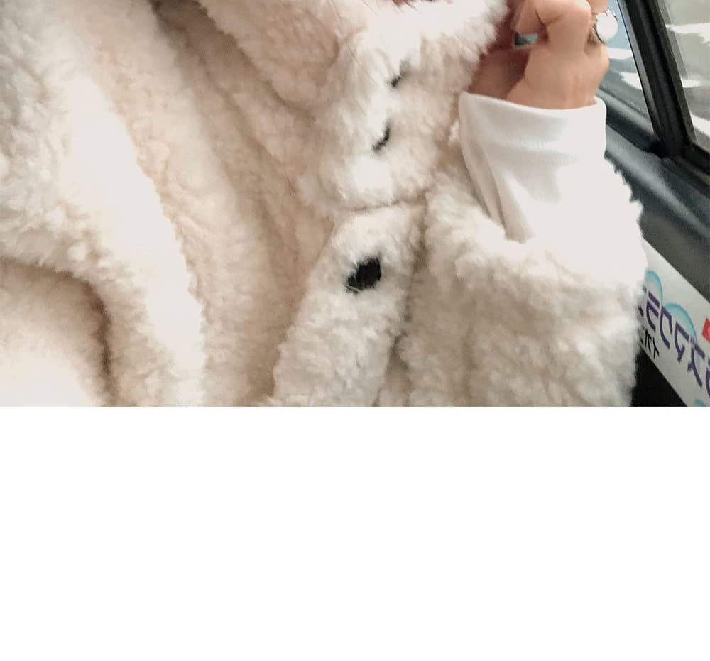 한국 chic 가을 겨울 프랑스식 한 부서 후드 귀여운 학원 스타일 연령 감소 쇼트 스타일 양털 보온 재킷 여성 의류 상세 이미지 24