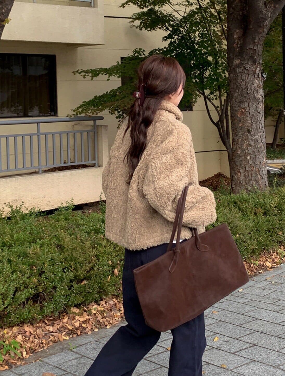 한 부서 스탠드 칼라 학원 스타일 쇼트 스타일 양털 보온 여성 코트 겨울 새로운 싱글 줄 버튼 루즈핏 다용도 코트 상세 이미지 12