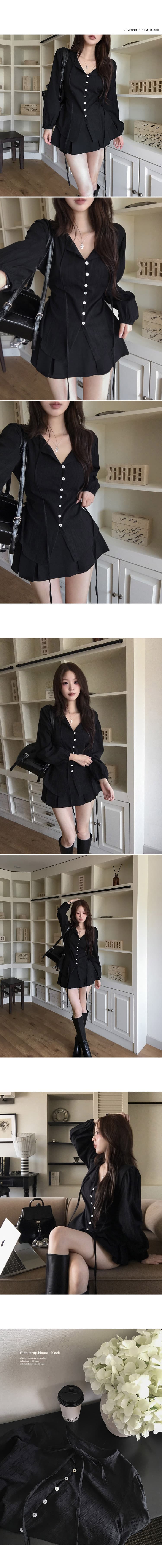 프랑스식 봄 가을 chic 레이스업 긴팔 여성 셔츠 슬림해 보이는 싱글 줄 버튼 셔츠 자외선 차단 재킷 상세 이미지 2