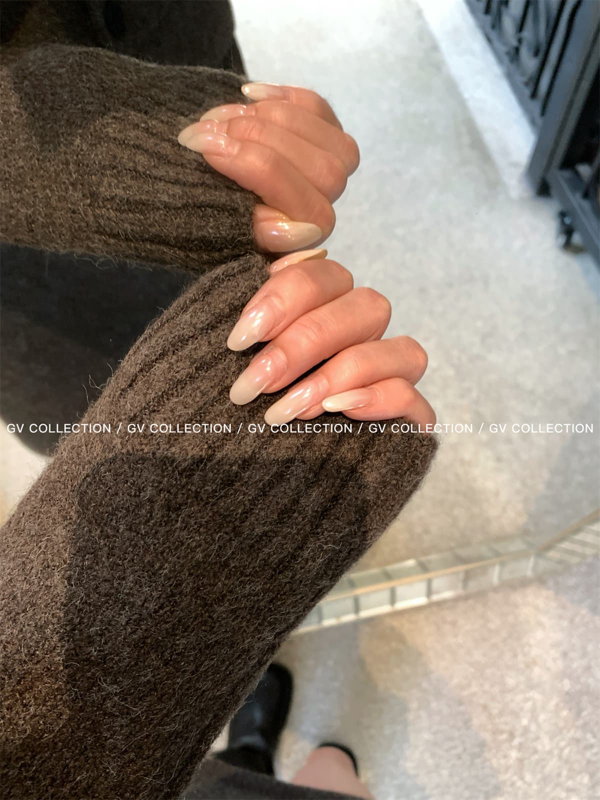 gv 큰 흰색 형제 지혜 부서 일상 단추 터틀넥 양모 스웨터 반신 치마 세트 가을 겨울 맨위 치마 아이들 상세 이미지 13