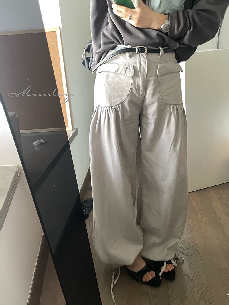 실사 정가 이른 가을 한국 레트로 마 오래된 주머니 펌프 로프 배기 바지 8 점 바지 청바지 이미지 3