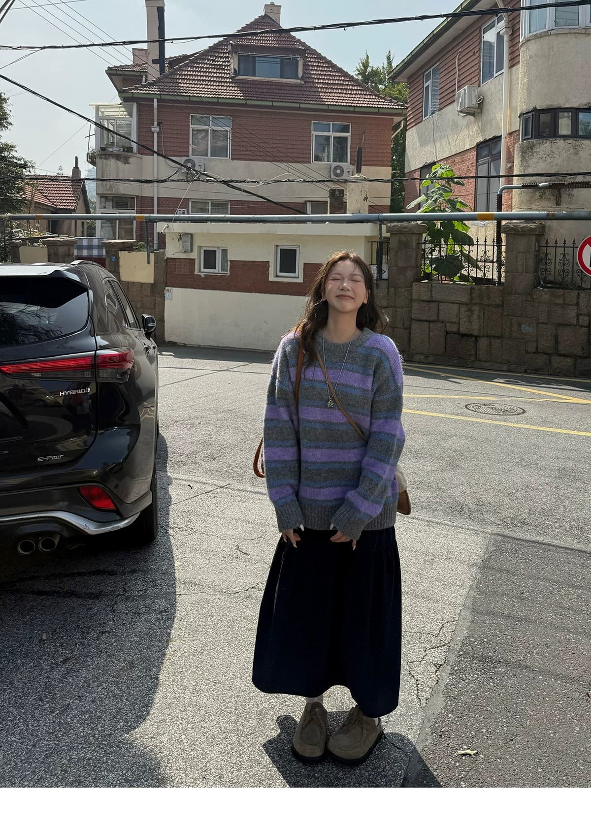 와일드 와일드 홈 한 부서 배색 스트라이프 스웨터 2026 봄 가을 새로운 느긋한 느슨함 부드러운 찹쌀 풀오버 니트 스웨터 여성 상세 이미지 19