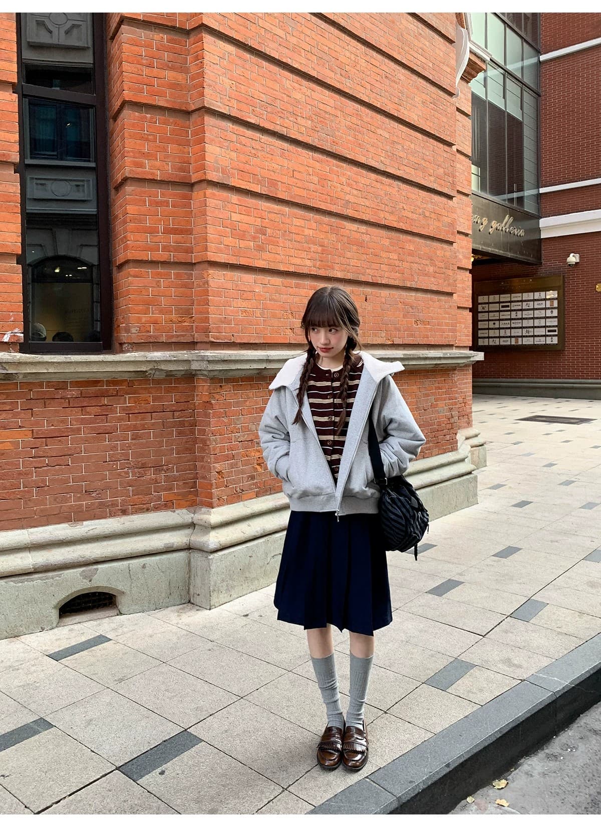 안녕하세요. 대포 레트로 배색 스트라이프 니트 오픈 가디건 여성 봄 가을 2026 새로운 느슨함 센스 캐주얼 슬림해 보이는 맨위 상세 이미지 44