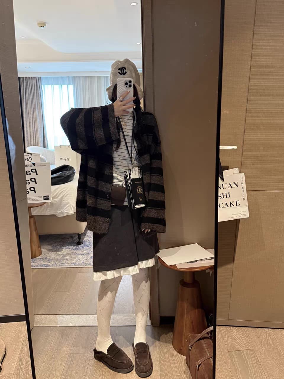 한 부서 스트라이프 루즈핏 라운드 넥 스웨터 여자 오픈 가디건 가을 겨울철 새로운 느긋한 바람 부드러운 찹쌀 니트 스웨터 맨위 재킷 상세 이미지 31