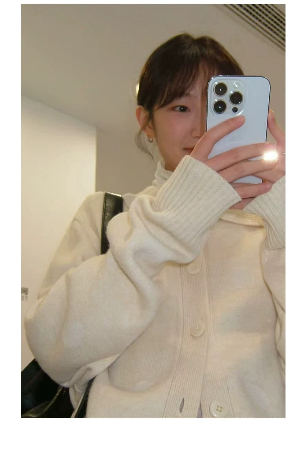걷기 논스톱 쇼 와 고대 조기 기타 캐주얼 재킷 폴로 칼라 도트 무늬 스웨터 오픈 가디건 13308 상세 이미지 29
