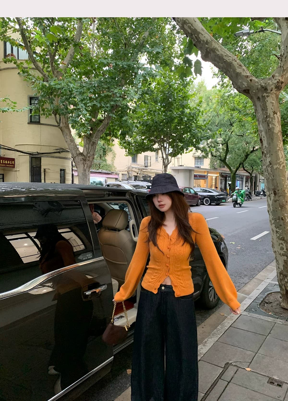 녹색 사과 낙원 마이크로 지방 mm 벌룬 소매 V넥 몸매 가꾸기 스웨터 니트 빅 사이즈 오픈 가디건 상세 이미지 10