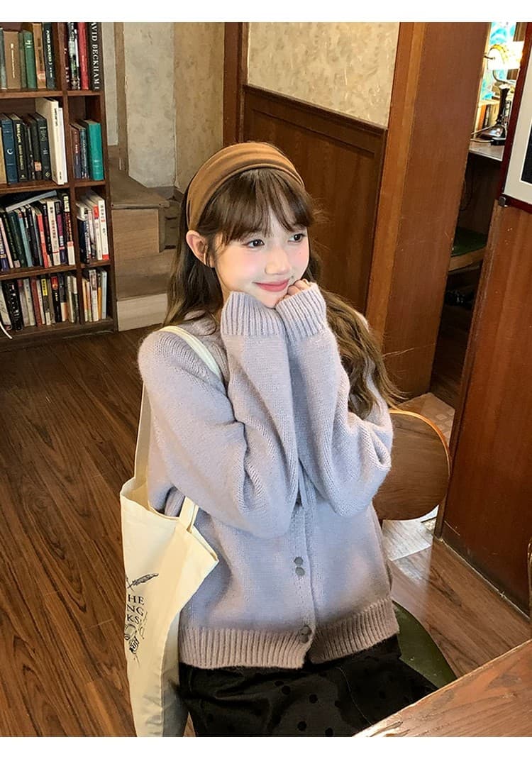 달콤함 레이스업 스웨터 오픈 가디건 여성 2026 가을 디자인 센스 한 부서 품격 슬림해 보이는 느긋한 맨위 상세 이미지 9