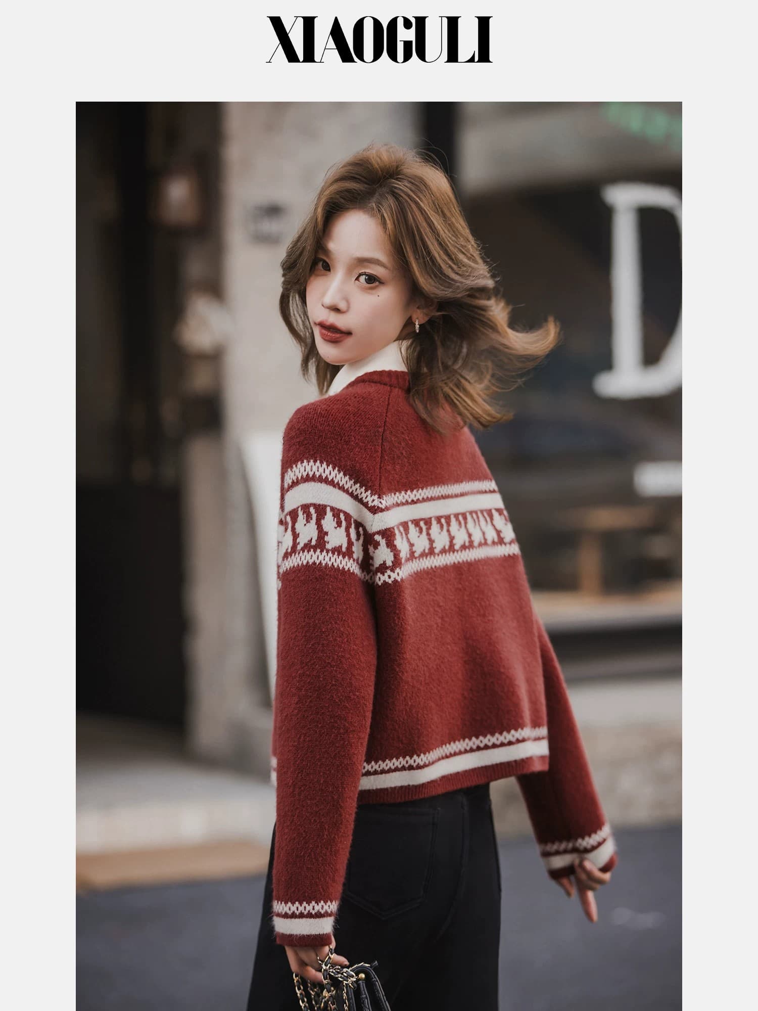 공정한 섬 스웨터 여자 2026 봄 새로운 느긋한 고급 센스 니트 오픈 가디건 두꺼운 쇼트 스타일 맨위 이미지 4