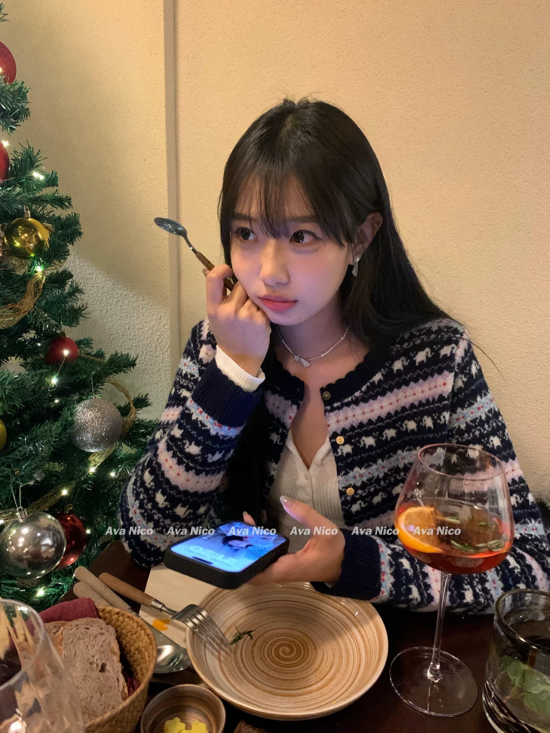 레트로 공정한 섬 자카드 치마 디자인 니트 오픈 가디건 가을 겨울 부드러운 찹쌀 양모 스웨터 코트 상세 이미지 16