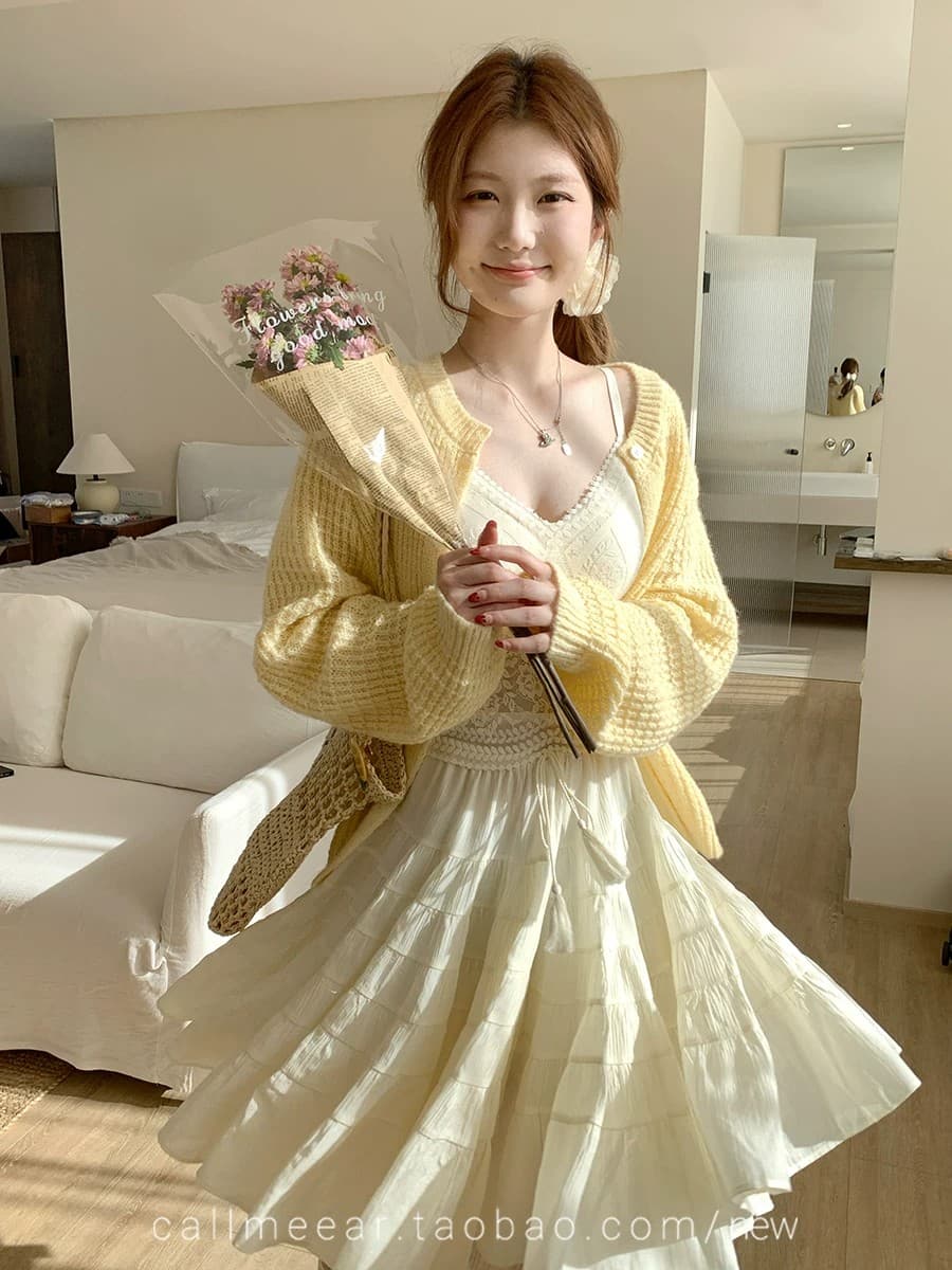 느긋한 작은 샤넬 스타일 핑크색 후아 남편 그리드 니트 오픈 가디건 여성 봄 가을 한 부서 외부 가져 가라. 루즈핏 스웨터 블라우스 재킷