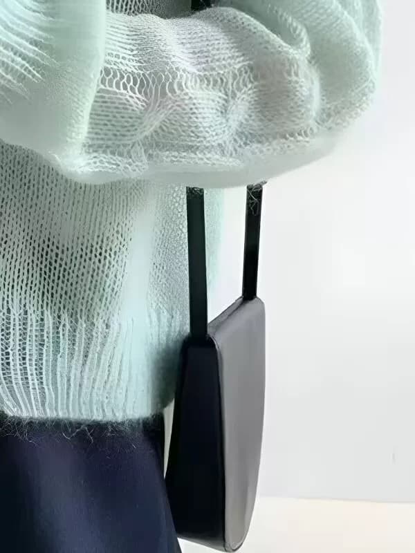 한 부서 라운드 넥 색상 버클 니트 오픈 가디건 여성 얇은 스타일 다용도 연령 감소 부드러운 달콤한 스타일 재킷 루즈핏 종류 출퇴근 바람 이미지 4