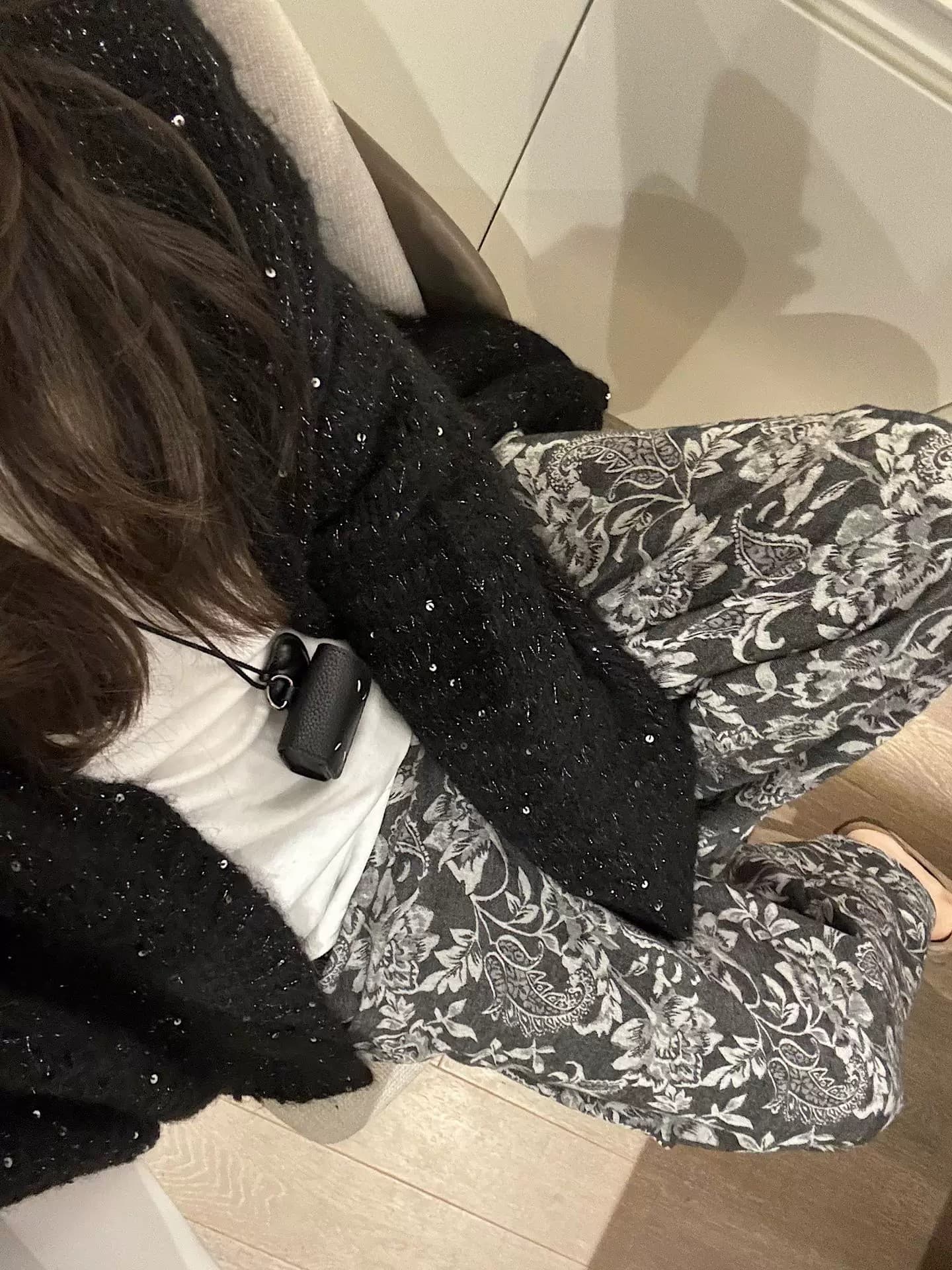 프랑스식 작은 샤넬 스타일 느긋한 바람 V넥 스웨터 코트 가을 겨울 새로운 스팽글 루즈핏 슬림해 보이는 부드러운 찹쌀 니트 오픈 가디건 상세 이미지 11