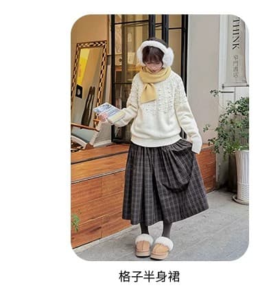 momoor 첫 눈 전체 양모 3 차원 수공 털 공 풀오버 루즈핏 니트 만나는 스웨터 여자 상세 이미지 2