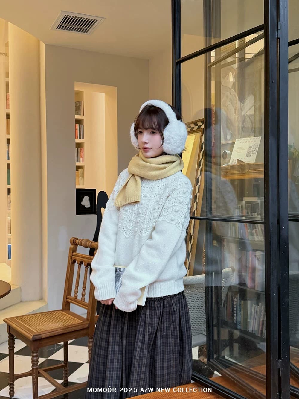 momoor 첫 눈 전체 양모 3 차원 수공 털 공 풀오버 루즈핏 니트 만나는 스웨터 여자 상세 이미지 28