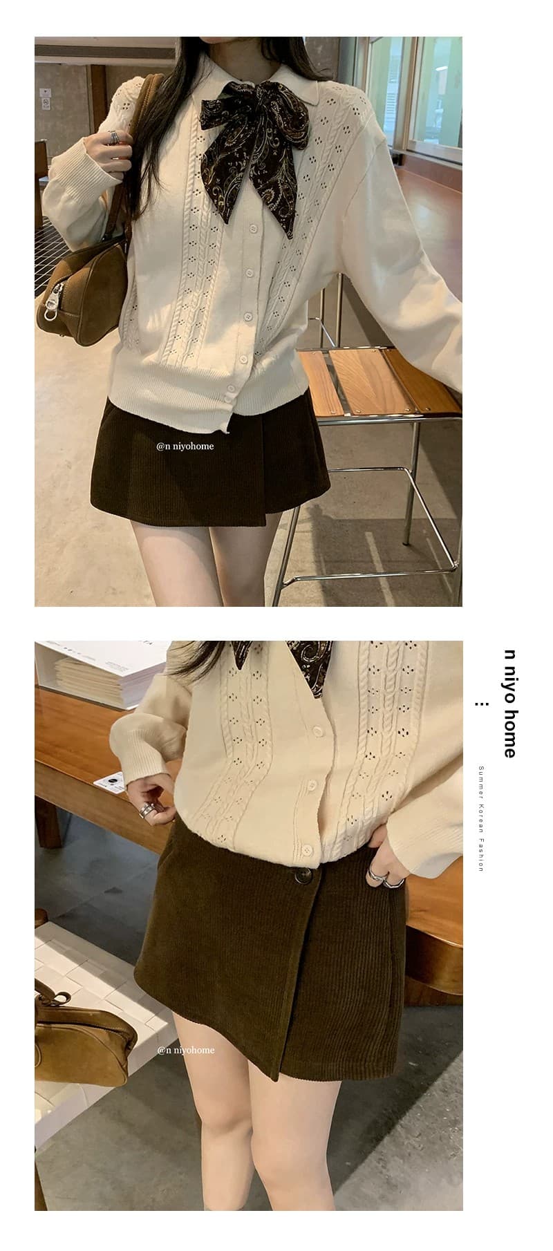 작은 요정 니켈 어린이 한 부서 소녀 센스 니트 스웨터 겨울 나비 매듭 칼라 고급 센스 모직물 부드러운 센스 부드러운 찹쌀 맨위 상세 이미지 14