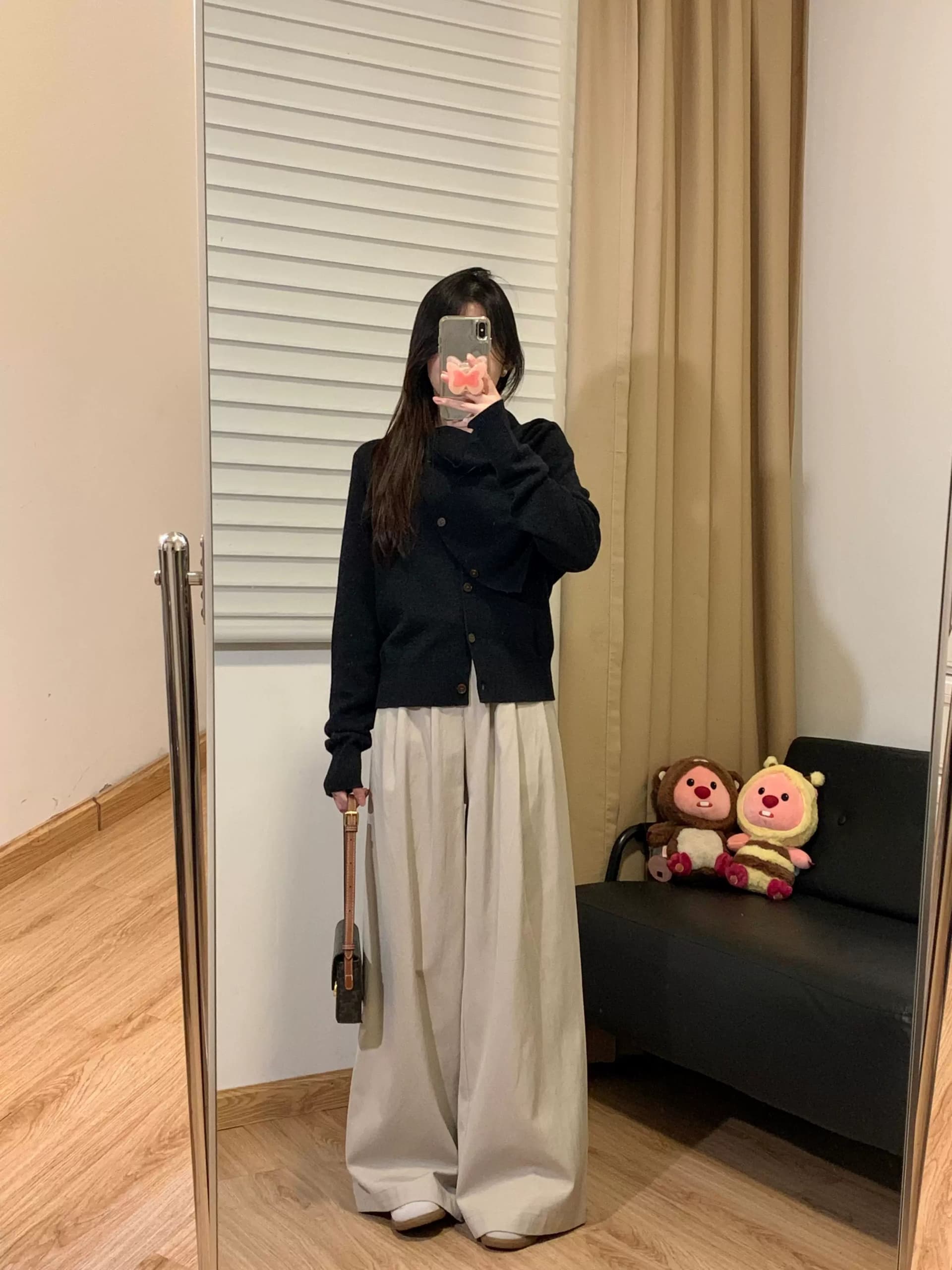 프랑스식 레트로 느긋한 오픈 가디건 스웨터 여자 봄 가을 디자인 센스 수 있습니다. 철거 목도리 니트 스웨터 캐주얼 재킷 맨위 상세 이미지 5