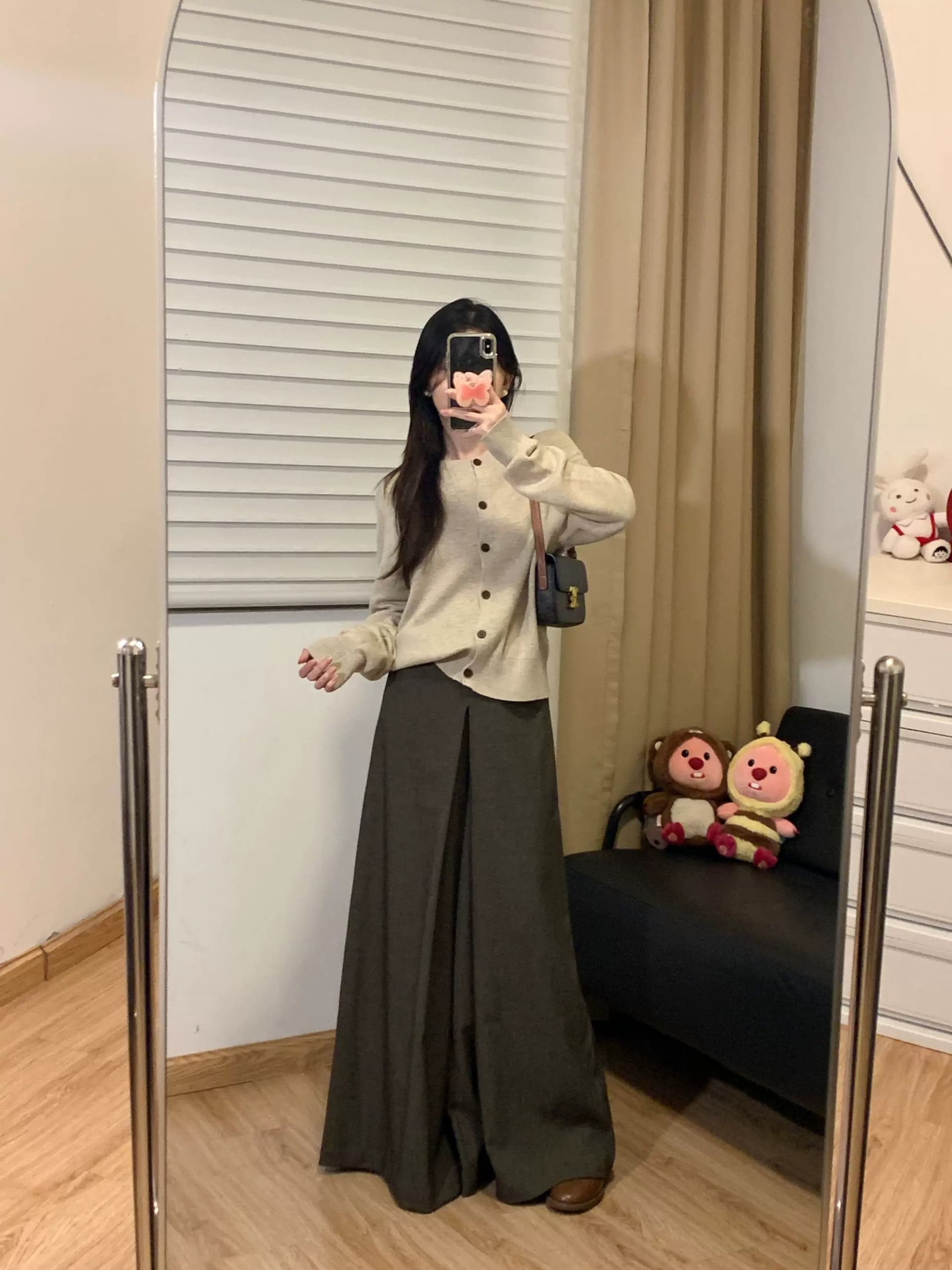 프랑스식 레트로 느긋한 오픈 가디건 스웨터 여자 봄 가을 디자인 센스 수 있습니다. 철거 목도리 니트 스웨터 캐주얼 재킷 맨위 상세 이미지 12