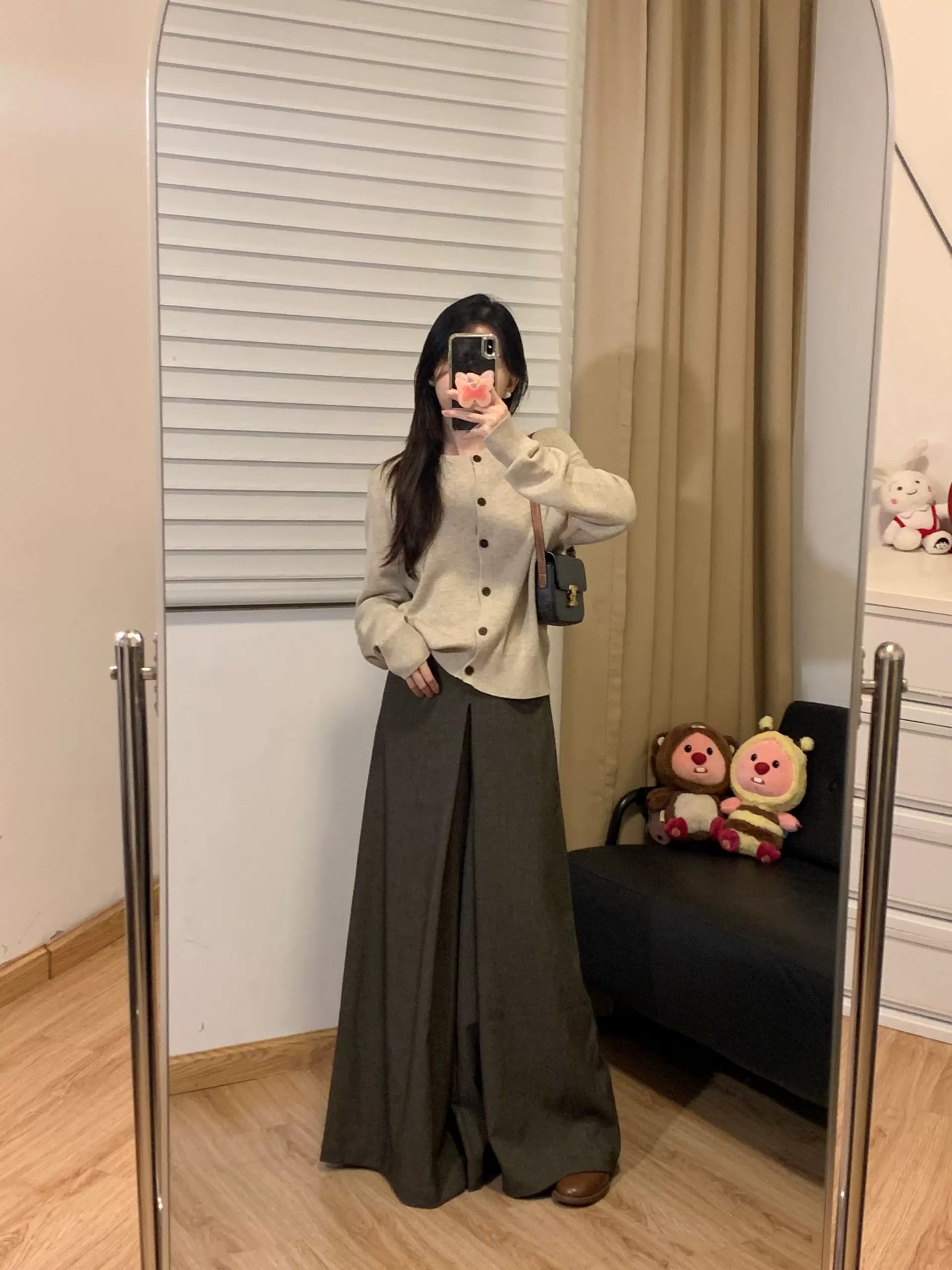 프랑스식 레트로 느긋한 오픈 가디건 스웨터 여자 봄 가을 디자인 센스 수 있습니다. 철거 목도리 니트 스웨터 캐주얼 재킷 맨위 상세 이미지 13