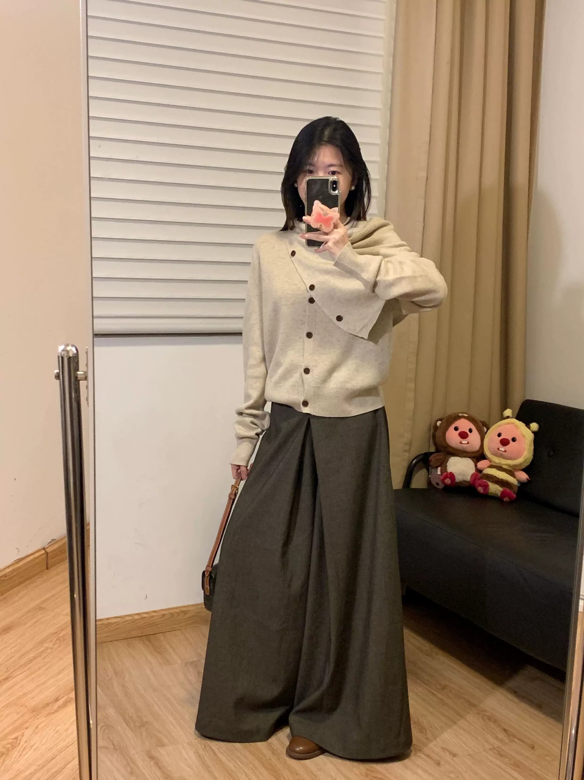 프랑스식 레트로 느긋한 오픈 가디건 스웨터 여자 봄 가을 디자인 센스 수 있습니다. 철거 목도리 니트 스웨터 캐주얼 재킷 맨위 상세 이미지 16