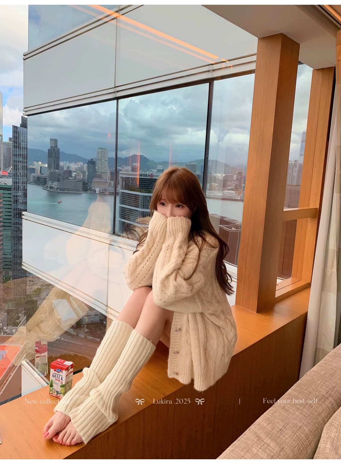 핑크색 꽈배기 니트 오픈 가디건 스웨터 여성 코트 가을 겨울 루즈핏 느긋한 맨위 상세 이미지 24