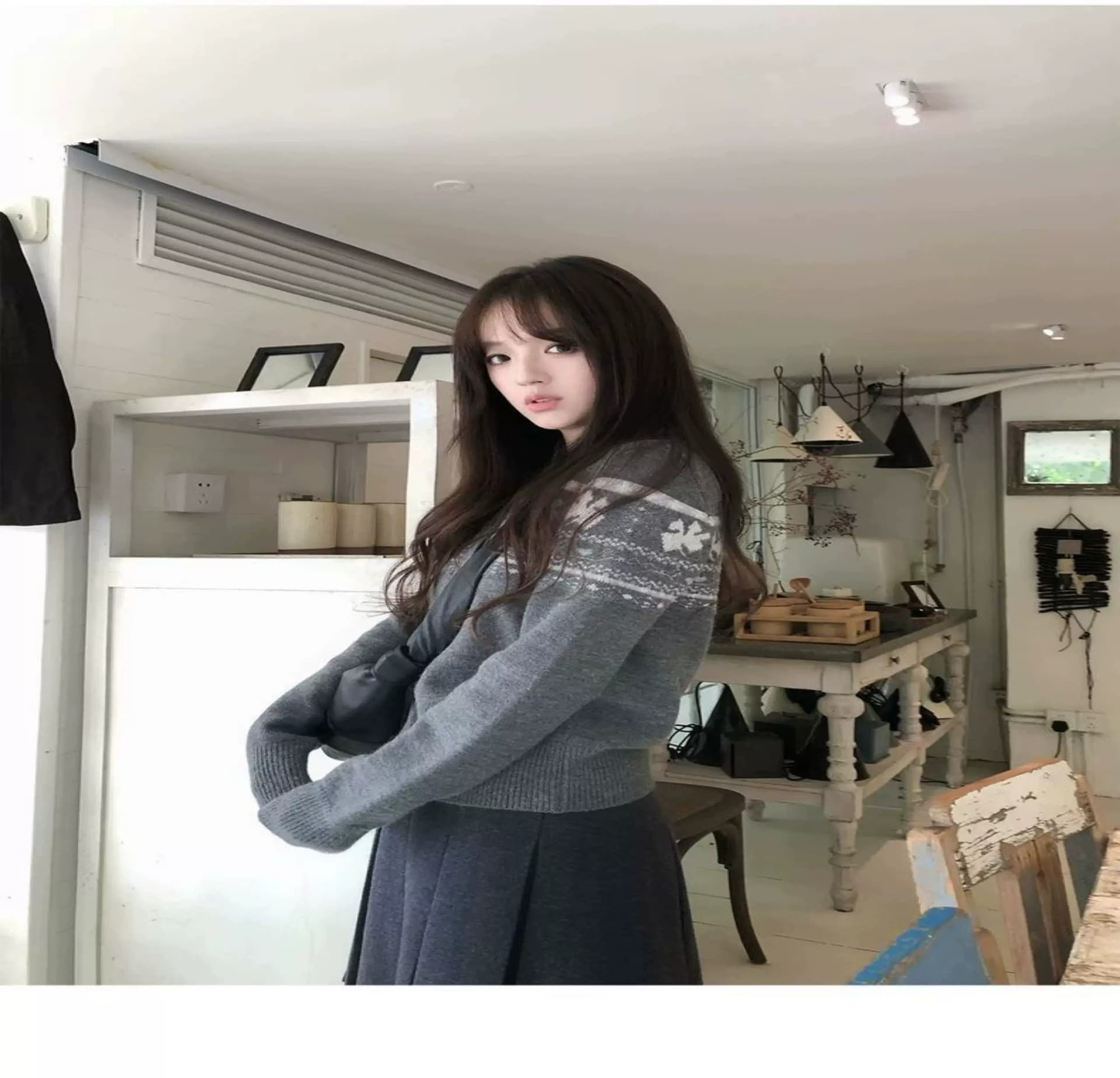 달콤한 차가운 바람 라운드 넥 공정한 섬 스웨터 봄 가을 겨울 슬림해 보이는 느긋한 바람 긴팔 재킷 니트 오픈 가디건 맨위 만나는 상세 이미지 16