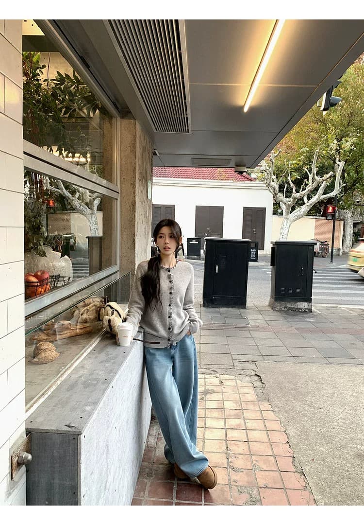 한 부서 화이트 프릴 니트 오픈 가디건 스웨터 여자 이른 봄 고급 센스 품격 루즈핏 부주의 한 바람 게으른 맨위 재킷 상세 이미지 24