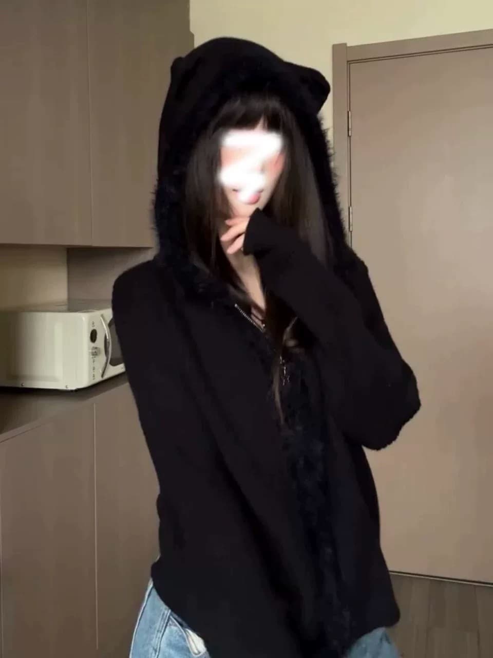 가을 겨울 새로운 한국 스타일 루즈핏 느긋한 바람 라운드 넥 스웨터 오픈 가디건 여성 코트 두꺼운 니트 스웨터 맨위 상세 이미지 5