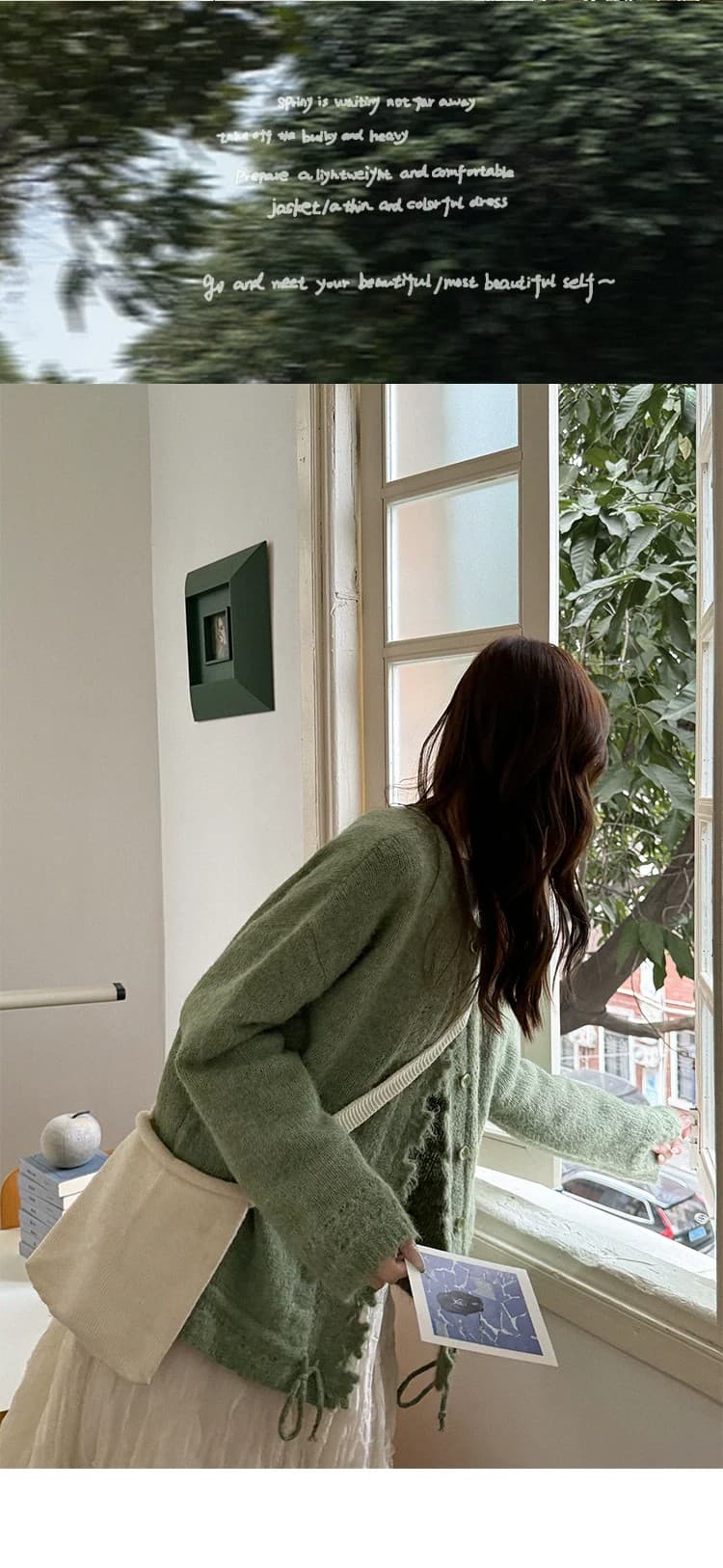 우유 토끼 행성 직접 만든 플리스 홀로우 아웃 펌프 로프 방랑 스웨터 오픈 가디건 여성 코트 루즈핏 느긋한 니트 맨위 상세 이미지 41