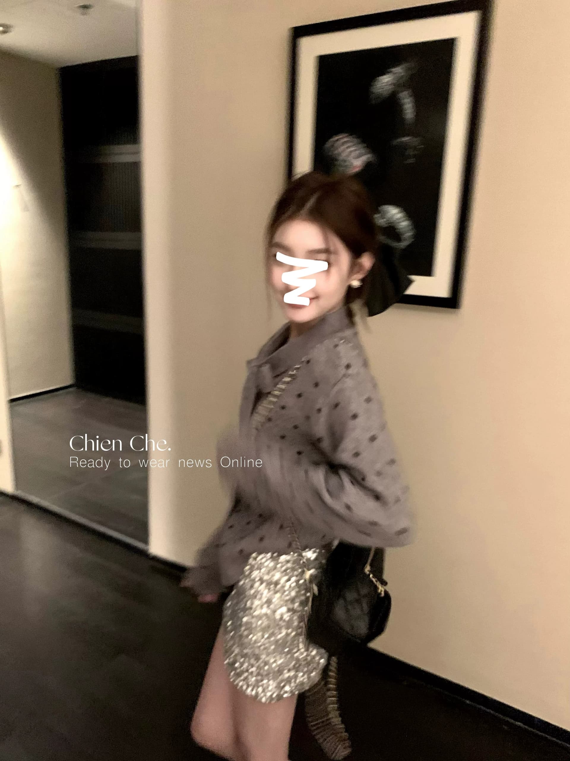 회색 도트 무늬 나비 넥타이 니트 오픈 가디건 여성 조기 봄 가을 새로운 디자인 센스 작은 대중 스웨터 코트 맨위 상세 이미지 13