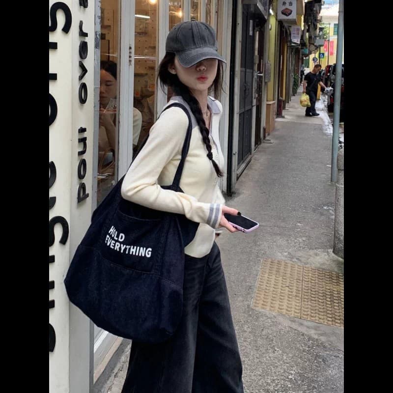 한 부서 POLO 칼라 배색 페이크 레이어드 니트 스웨터 가을 겨울 새로운 여성 몸매 가꾸기 슬림해 보이는 단추 스웨터 만나는 맨위 상세 이미지 1