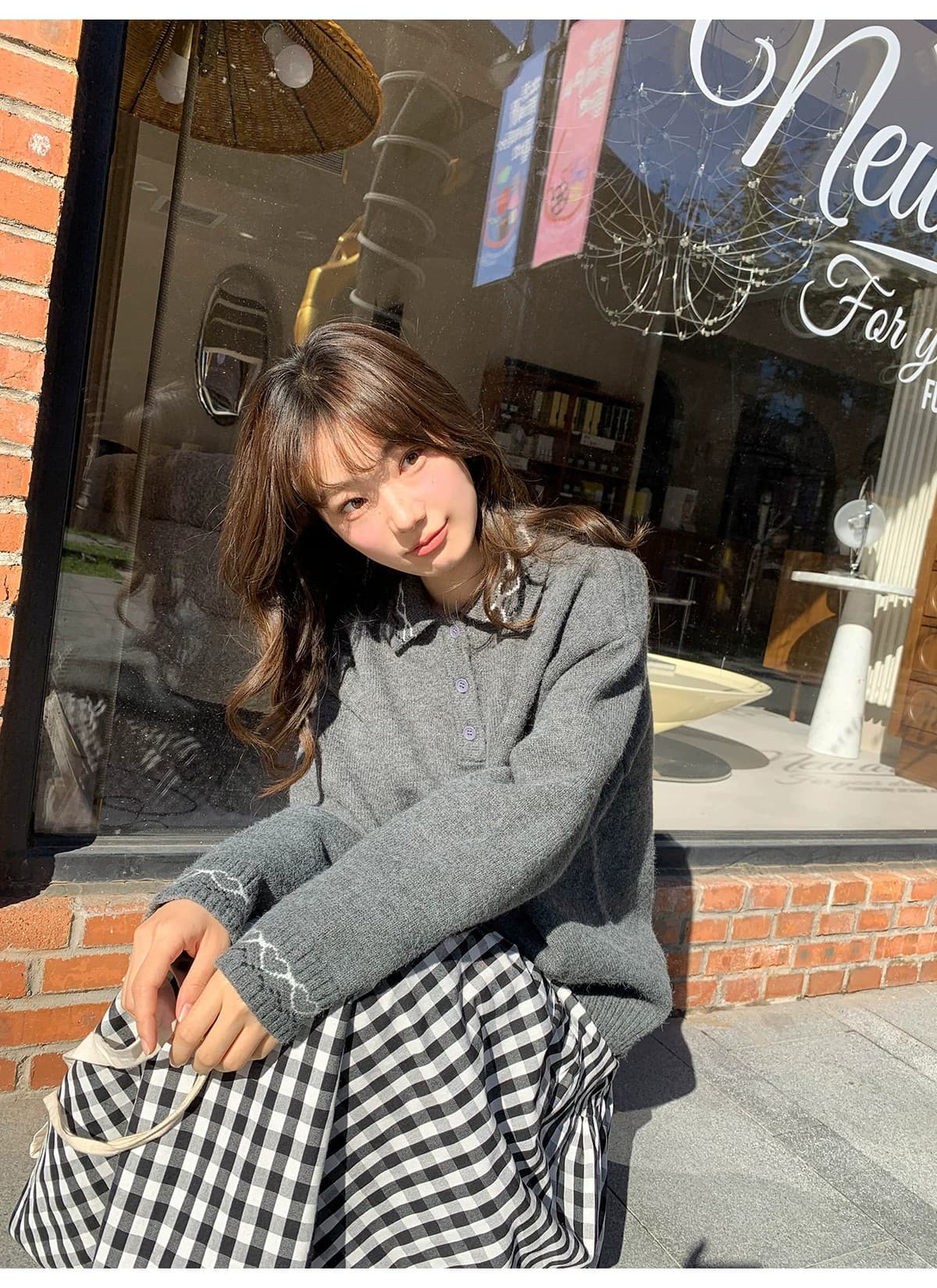 하트 자카드 강아지 자수 스웨터 여자 봄 가을 2026 새로운 루즈핏 슬림해 보이는 니트 맨위 상세 이미지 32
